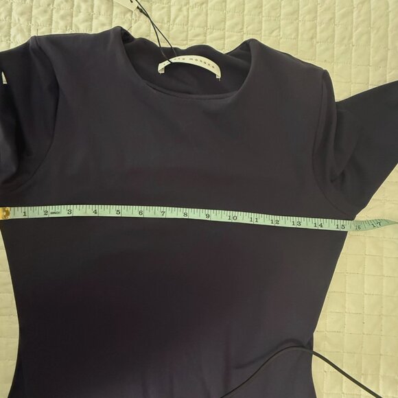 Susana Monaco Eggplant Long Sleeve Maxi Dress With Flared Hem Nylon/Spandex S - Picture 6 of 7